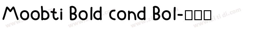 Moobti Bold cond Bol字体转换